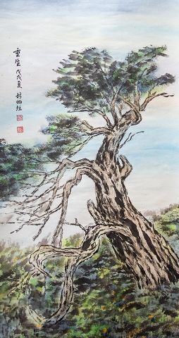 林炳坵創作展 以墨彩書體展現思維情感 林炳坵創作展 以墨彩書體展現思維情感