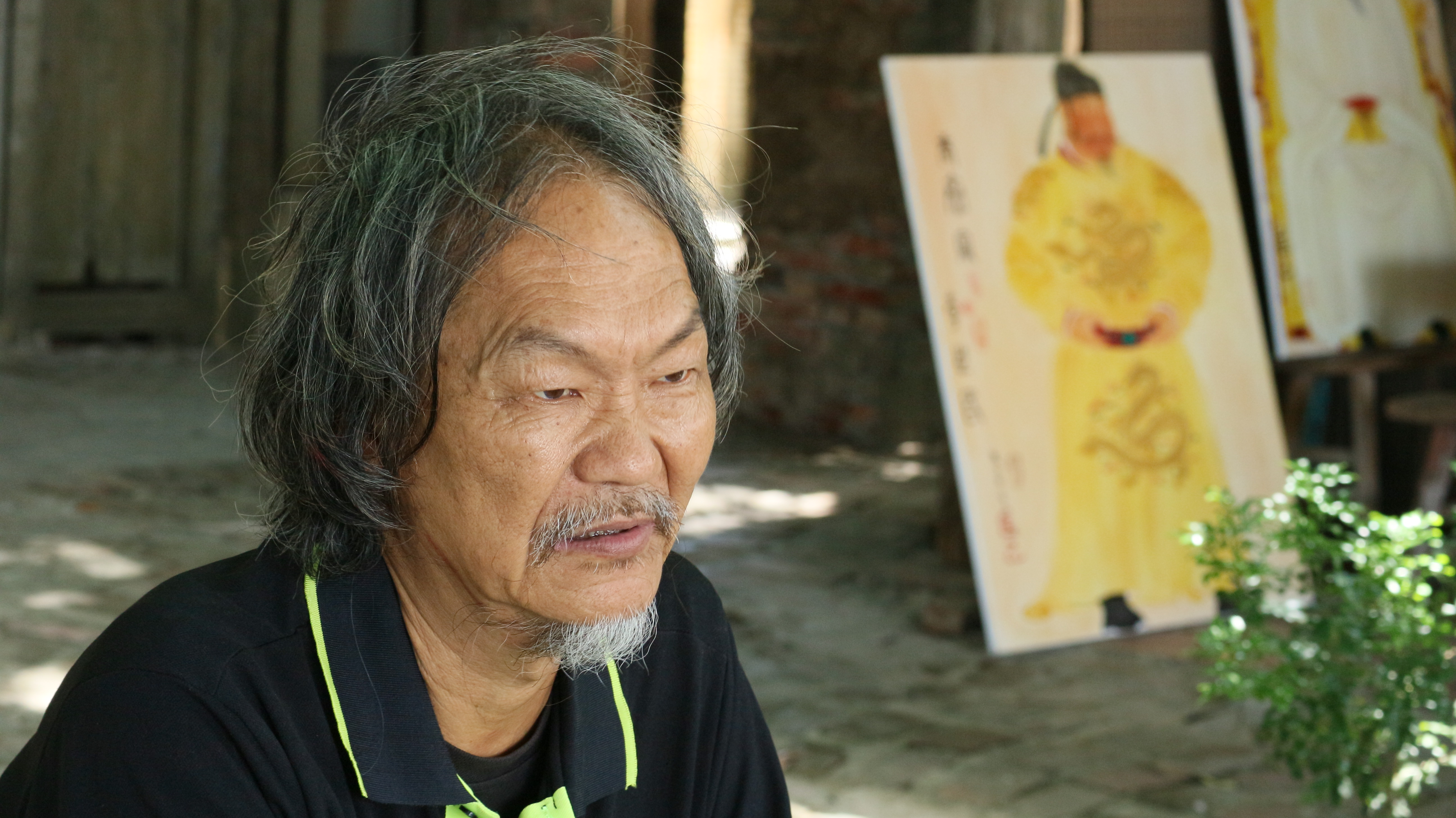 台灣著名手指畫家匡乙臨摩台灣故宮收藏國寶級古畫【唐太宗李世民】 台灣著名手指畫家匡乙臨摩台灣故宮收藏國寶級古畫【唐太宗李世民】