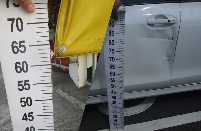 路旁小鴨車門都凹了　男辯聽音樂不知撞車